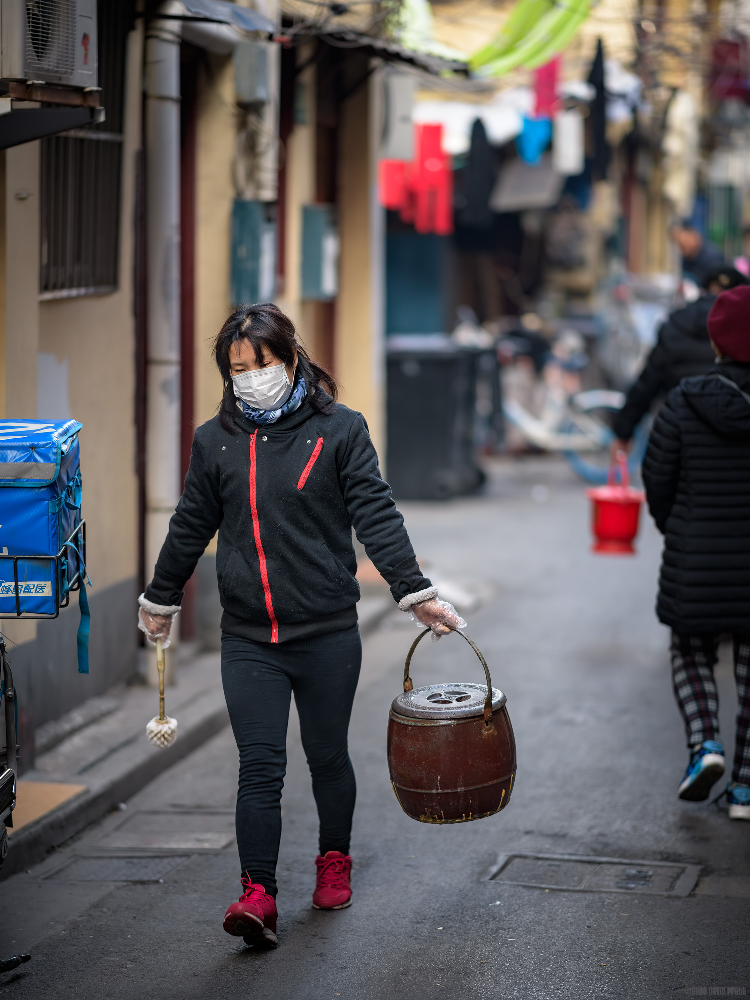 Plastic Gloves And A Toilet Brush