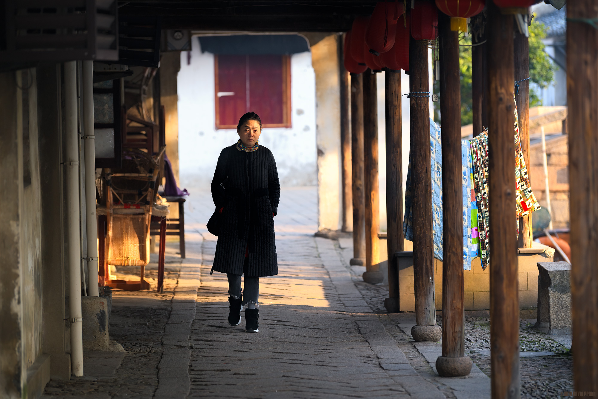 Walking Through The Colonnade