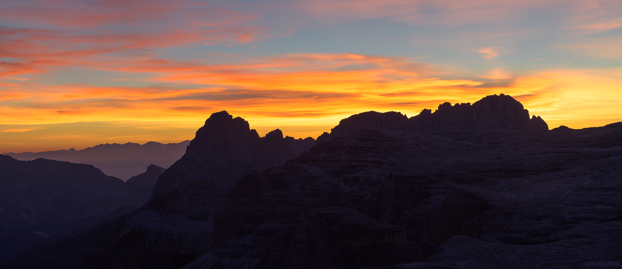 Sunset Over The Sella Group