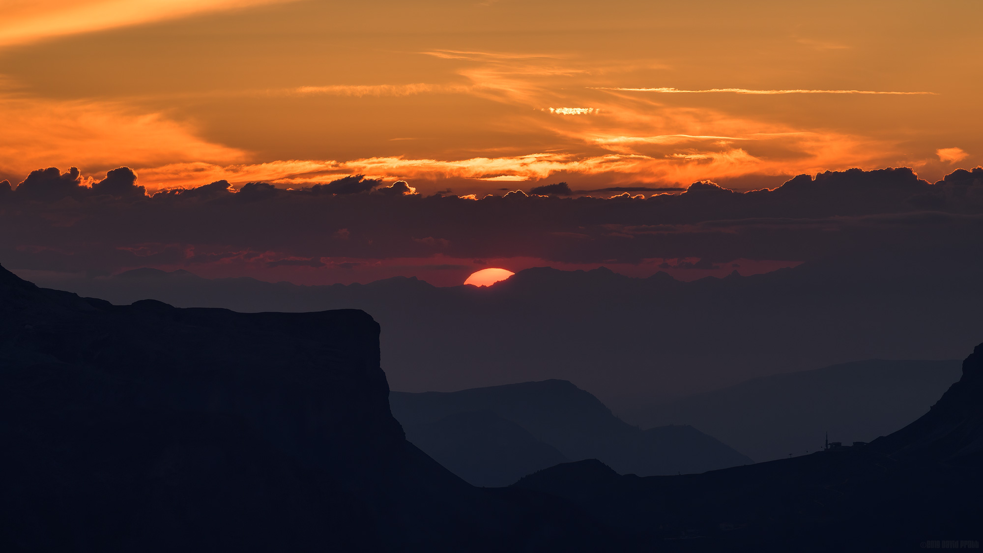 Sunset Over Passo Gardena