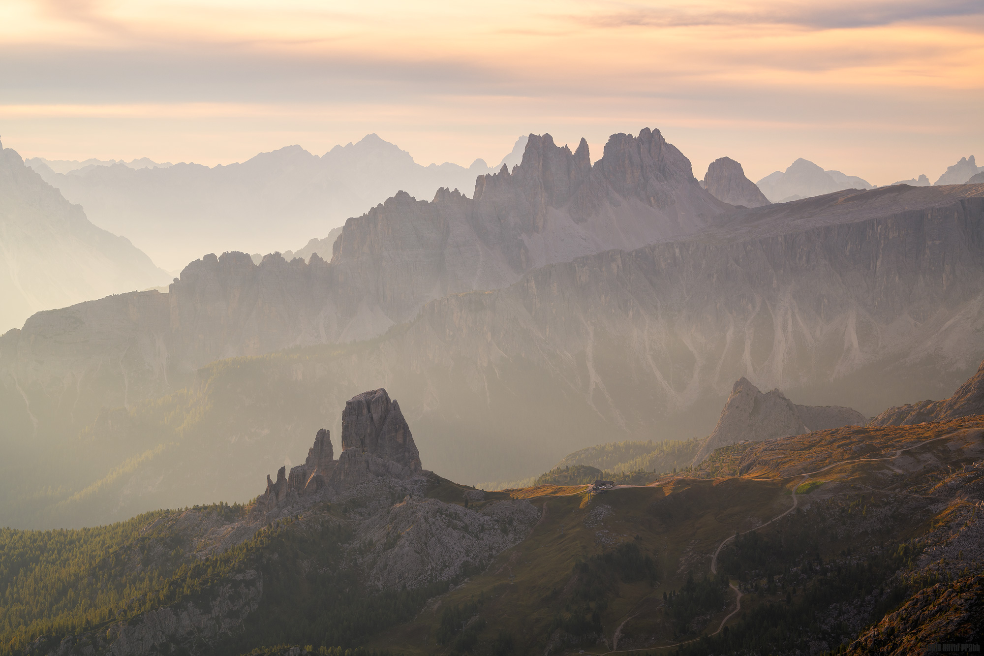 Cinque Torri In Front Of Croda da Lago