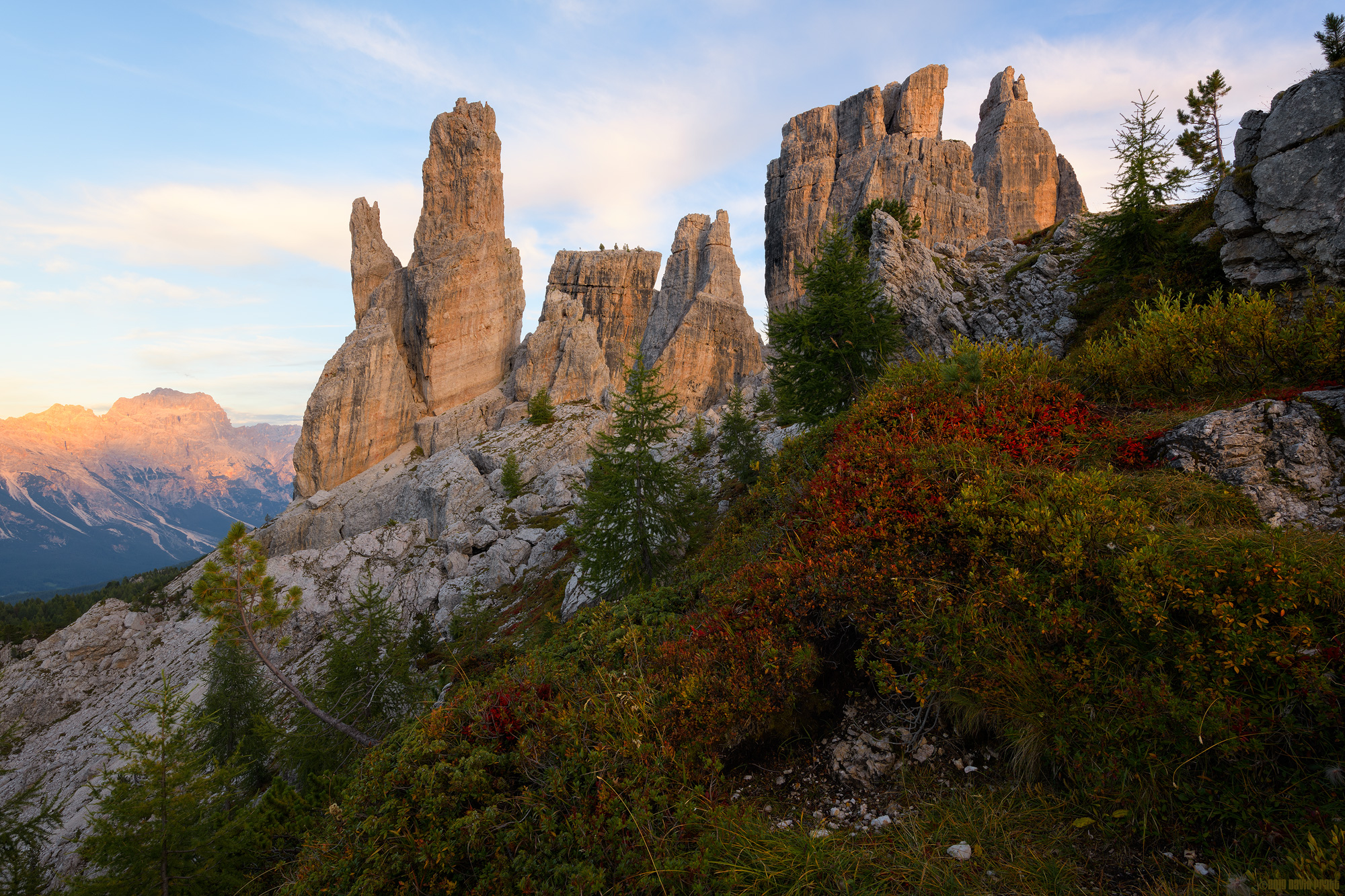 Cinque Torri At Dusk