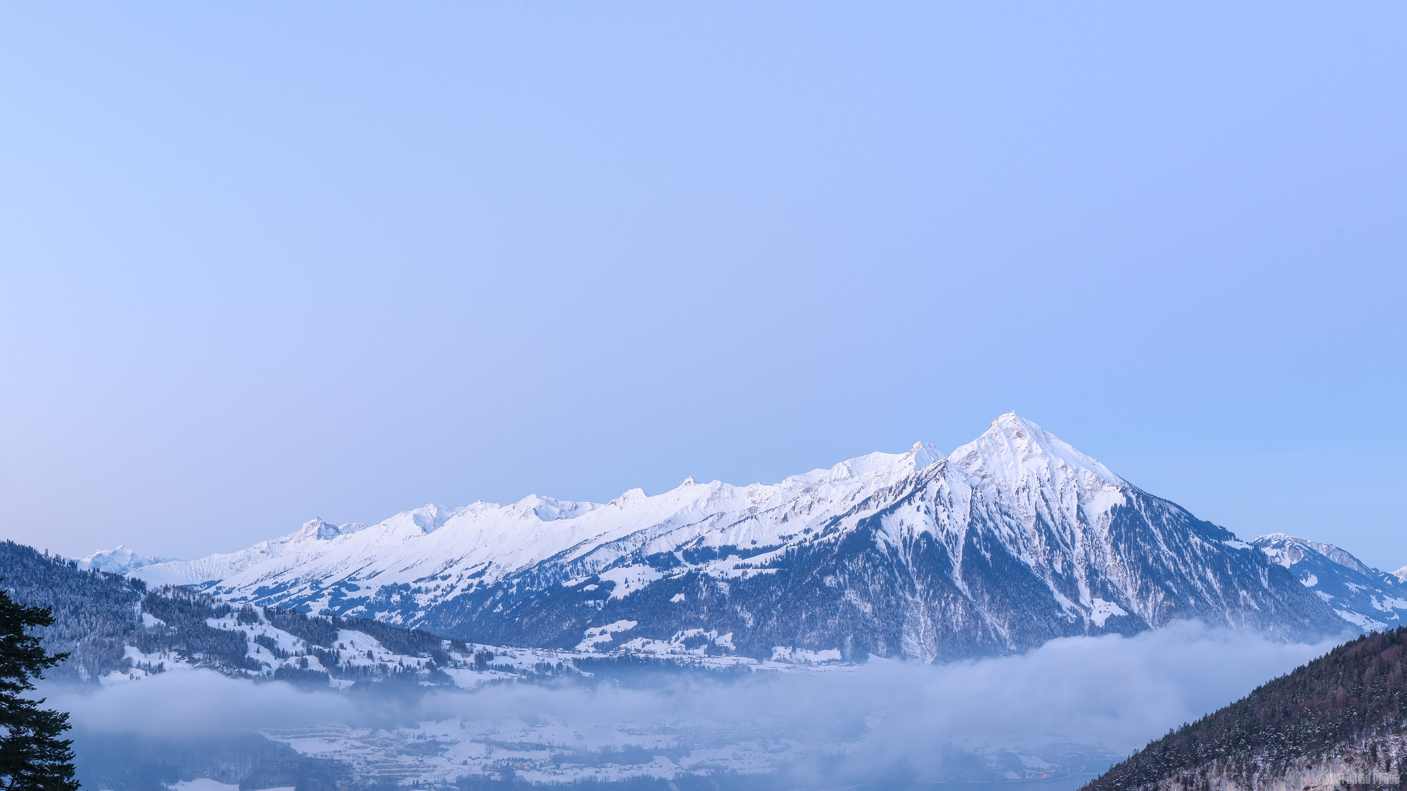 Dawn Inversion Over Lake Thun