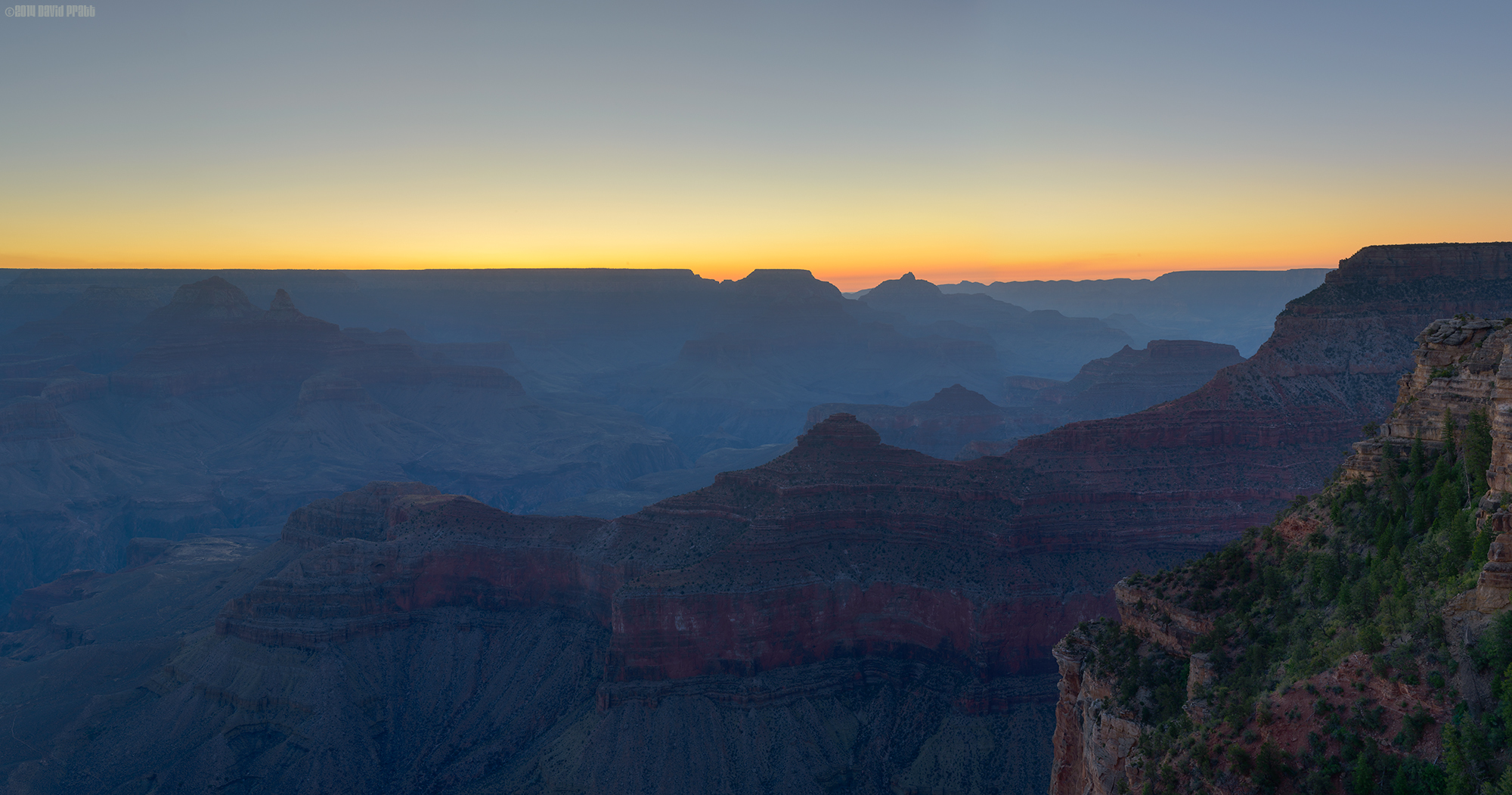 Sun Rising Over South Rim