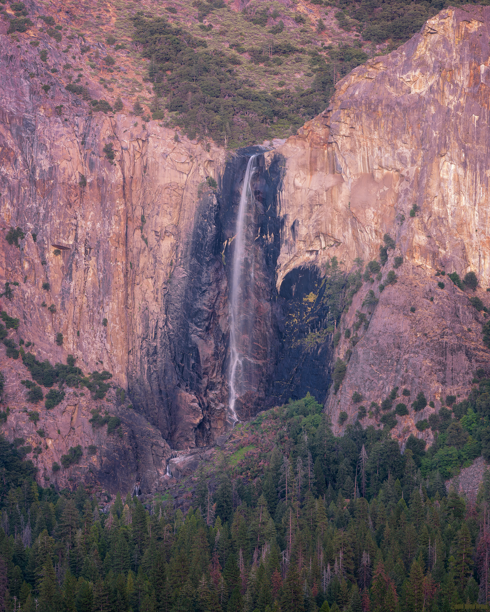 Bridalveil Fall At Sunset
